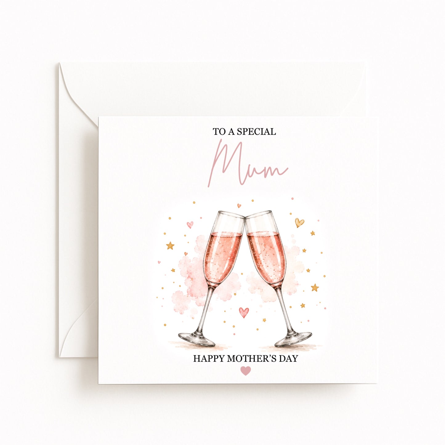 Champagne Glasses Mother’s Day Card