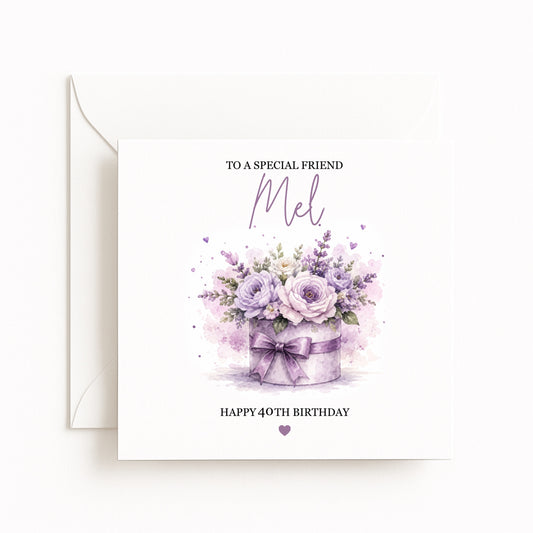 Flower Box Birthday Card