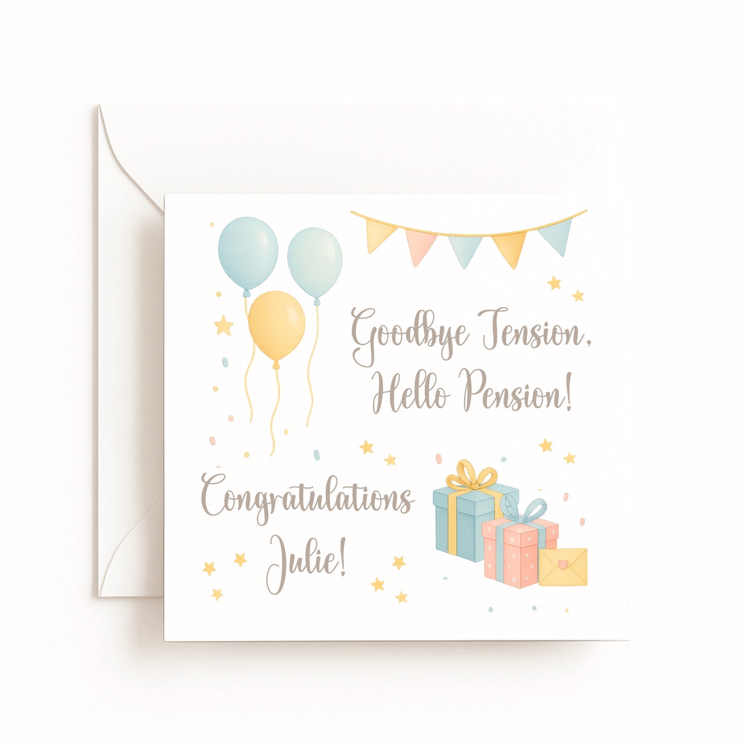 “Goodbye Tension, Hello Pension” Retirement Card