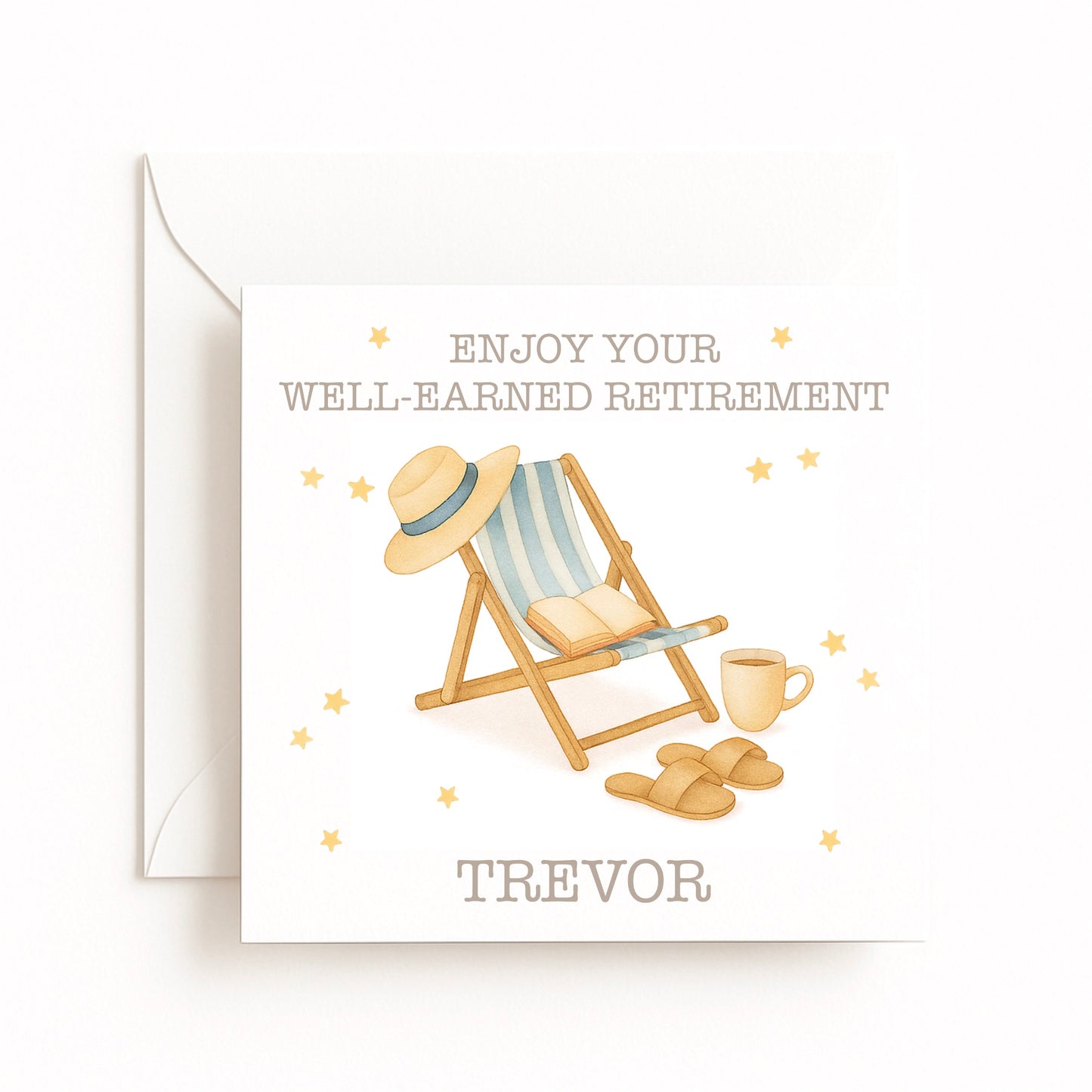 Deckchair Relaxation Retirement Card