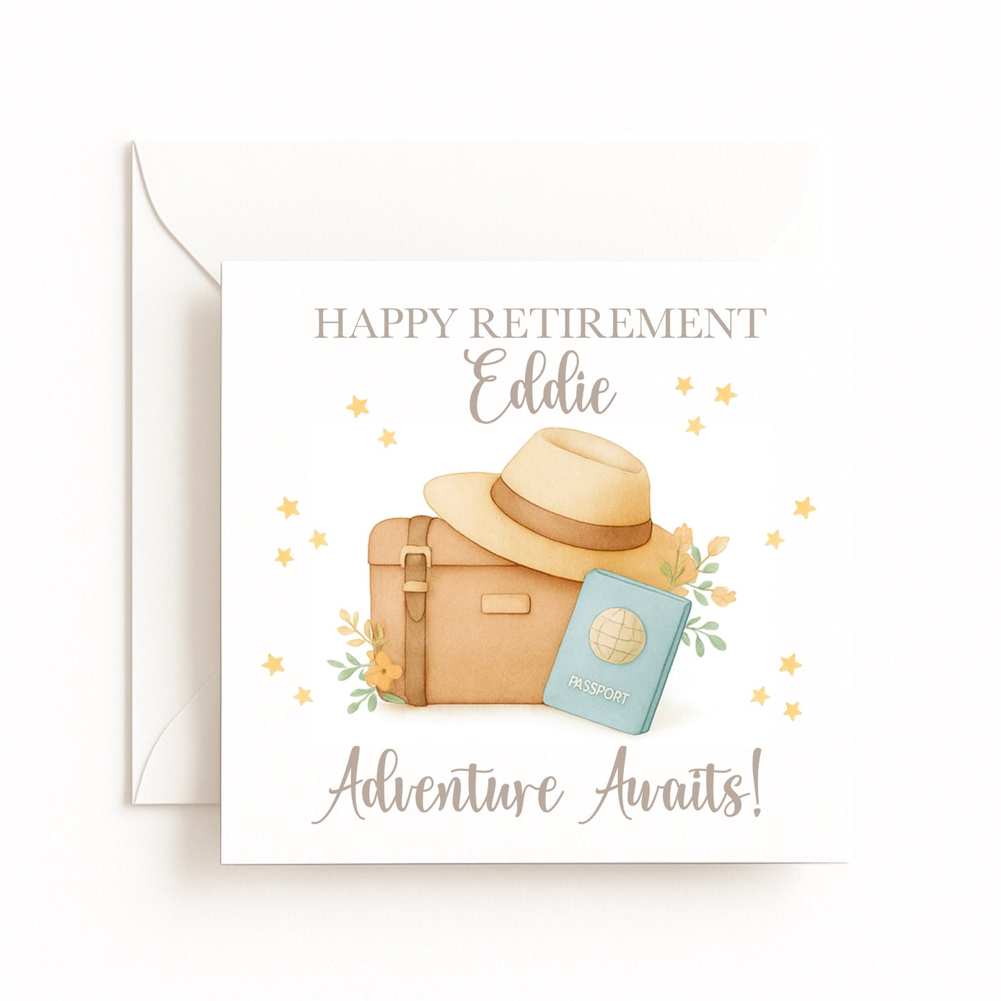 “Adventure Awaits” Suitcase & Passport