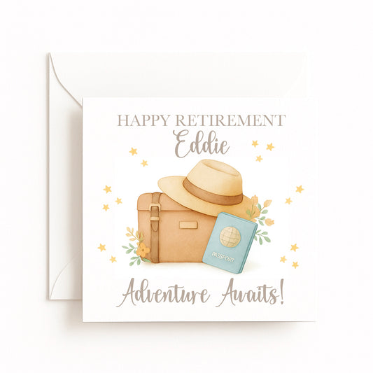 “Adventure Awaits” Suitcase & Passport