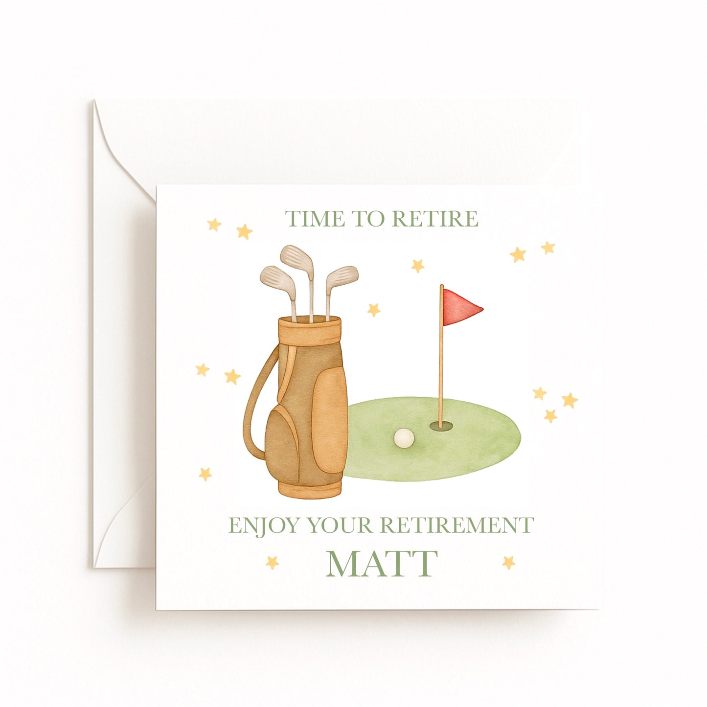 Golf Retirement Card