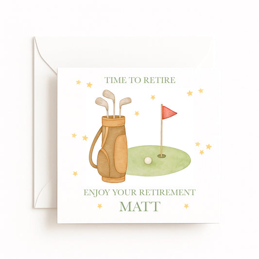 Golf Retirement Card