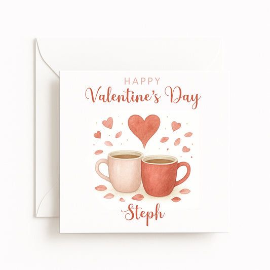 Valentine’s Coffee Mugs Card