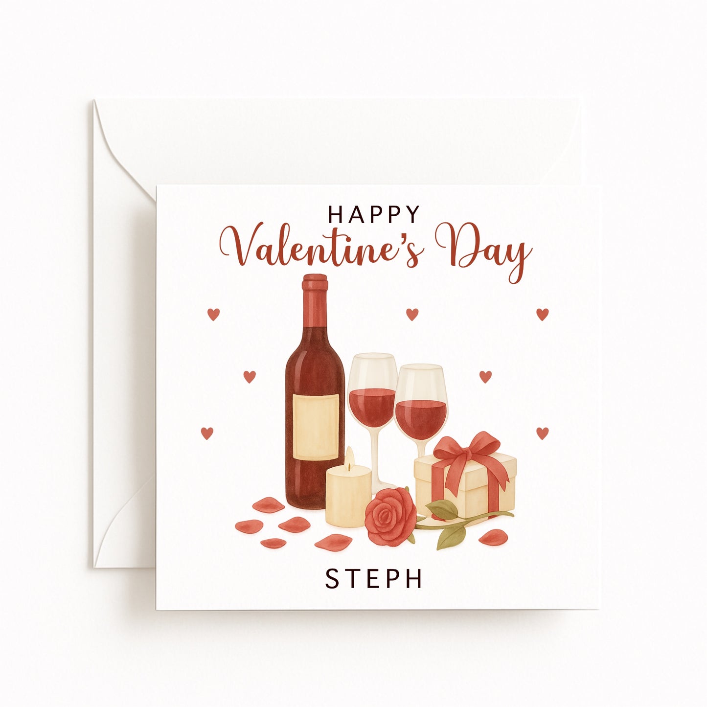 Red Wine Valentine’s Card