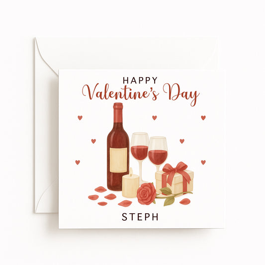 Red Wine Valentine’s Card