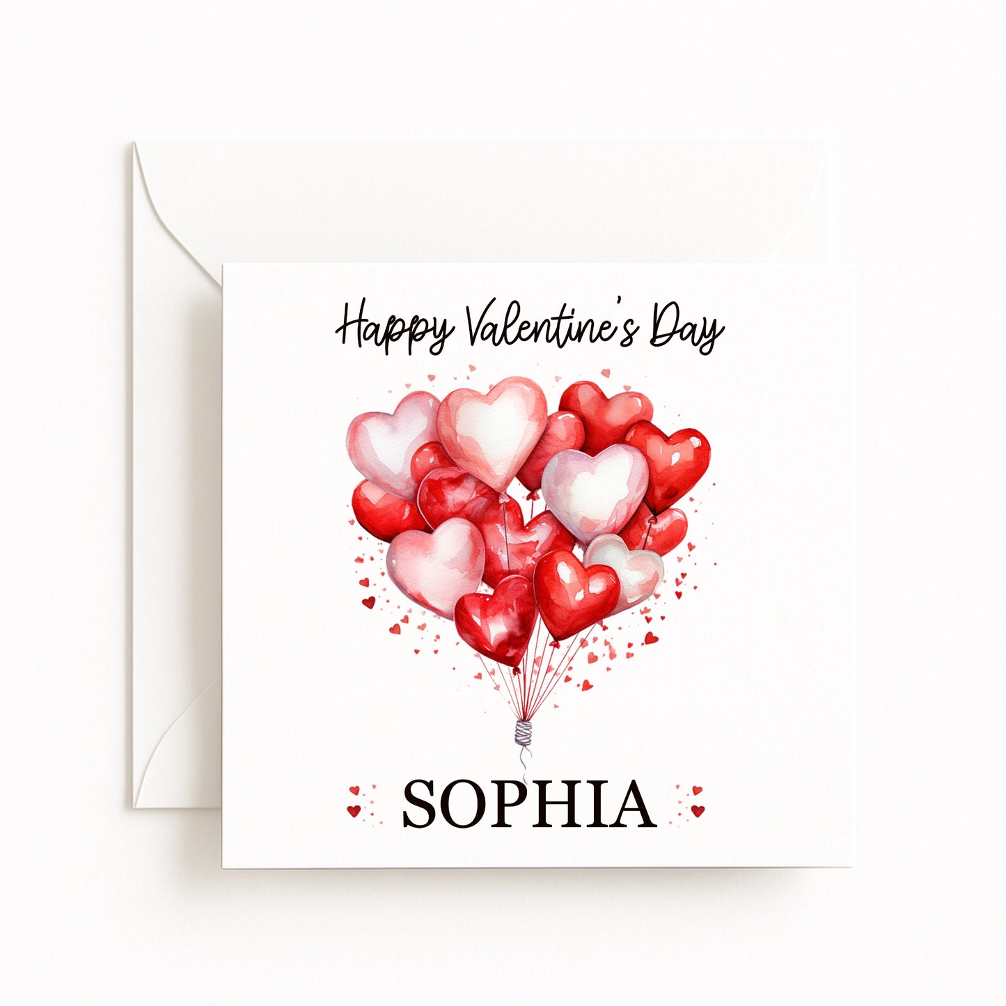 Heart Balloons Valentine’s Card