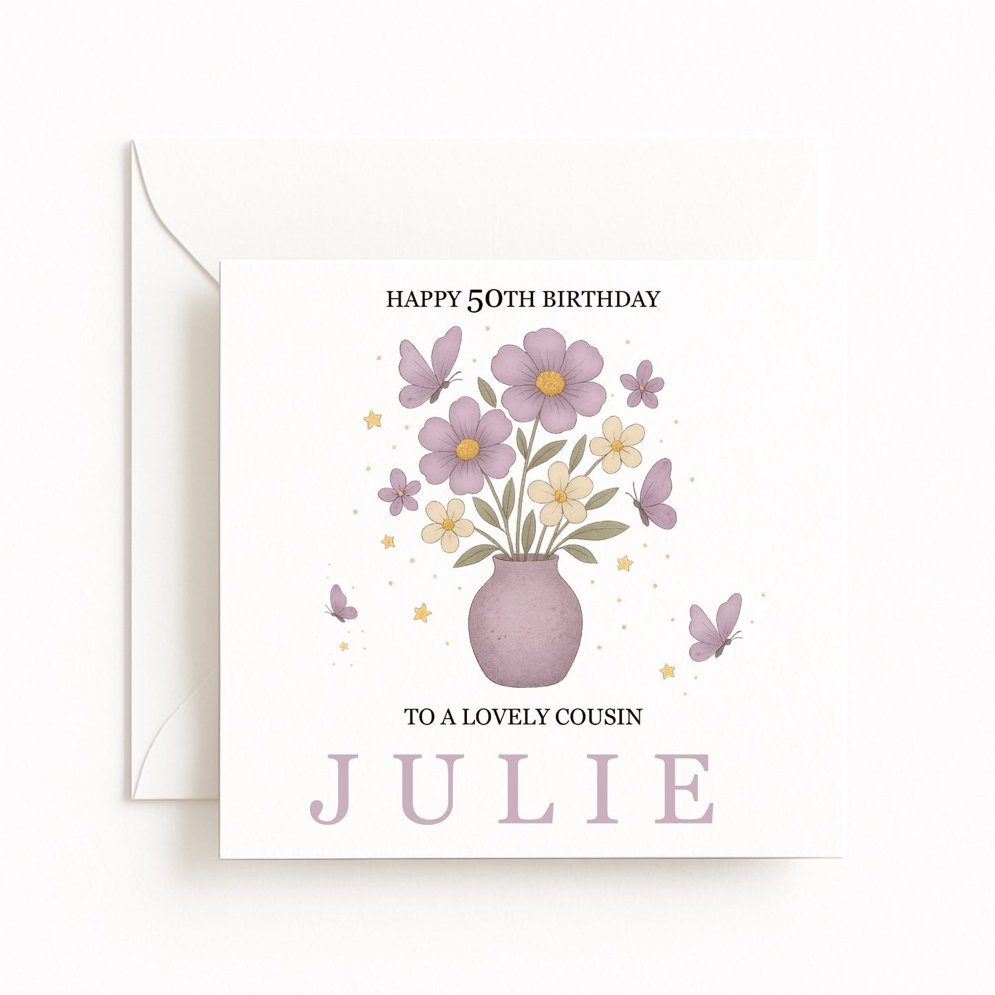Lilac Flowers Birthday Card