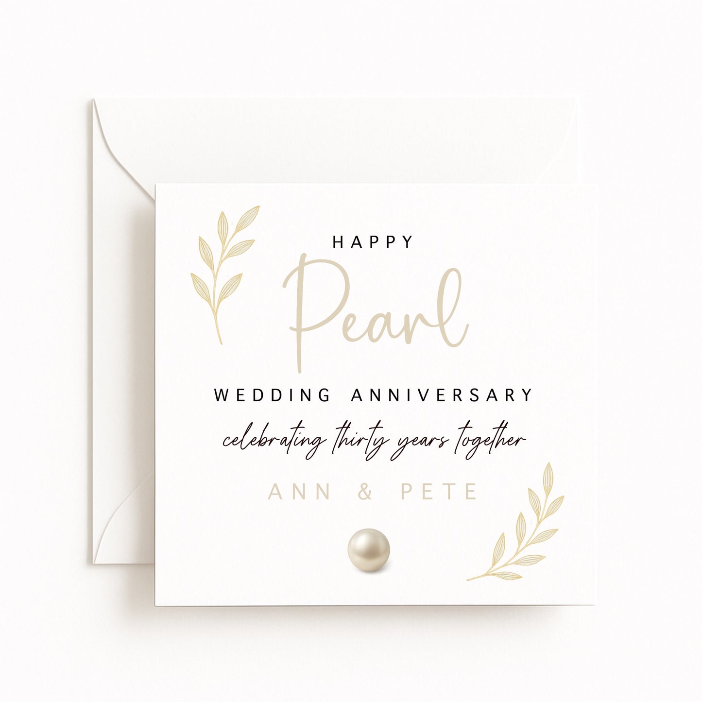 Pearl (30 Years) Wedding Anniversary Card