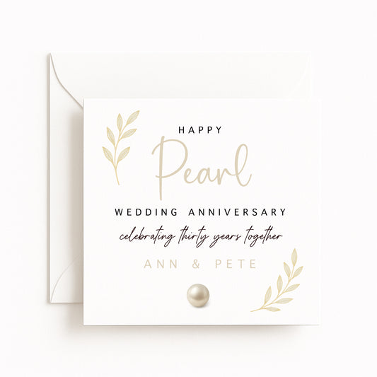 Pearl (30 Years) Wedding Anniversary Card