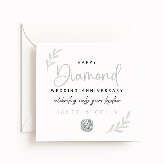 Diamond (60 Years) Wedding Anniversary Card