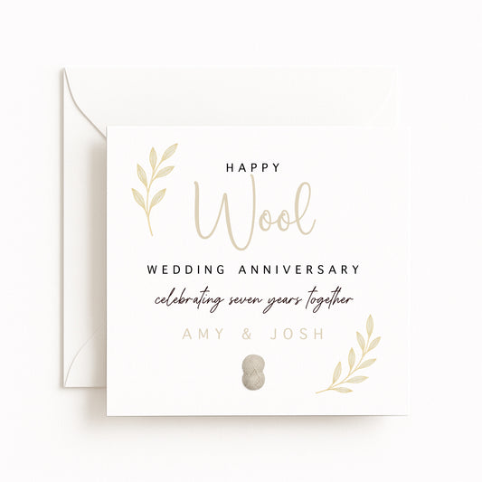 Wool (7 Years) Wedding Anniversary Card