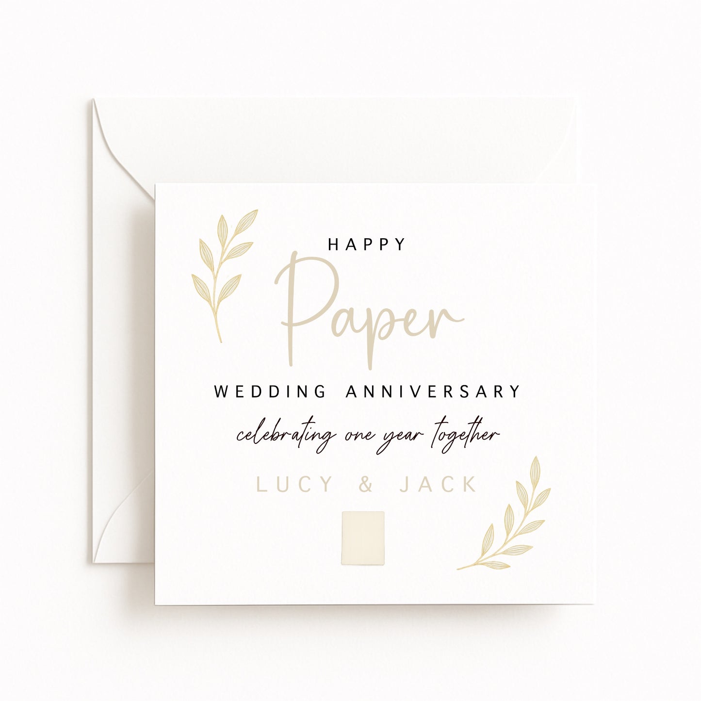 Paper (1 Year) Wedding Anniversary Card