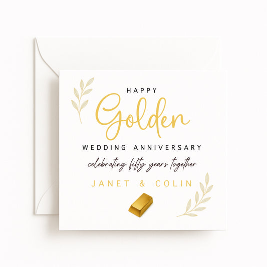 Golden (50 Years) Wedding Anniversary Card