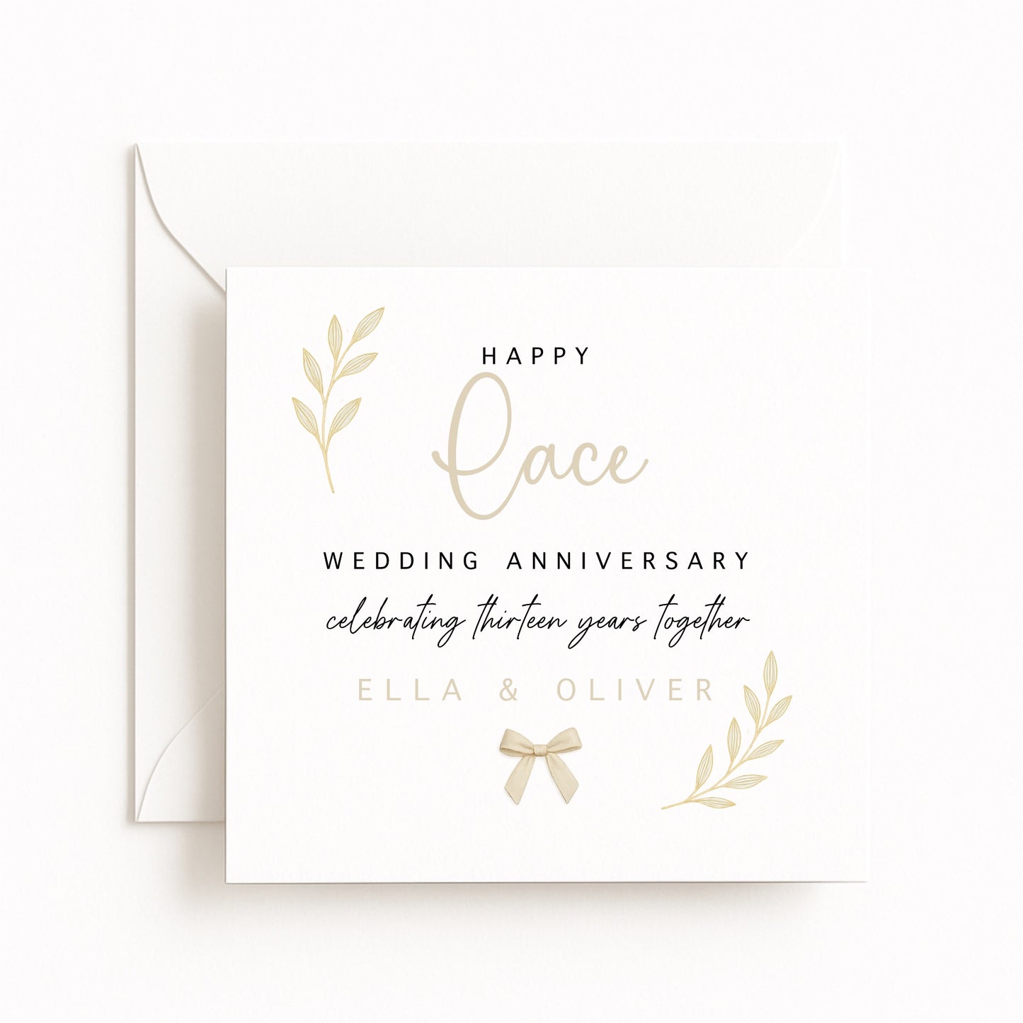 Lace (13 Years) Wedding Anniversary Card
