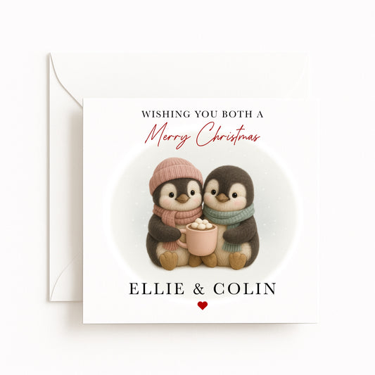 Penguins Couple Christmas Card