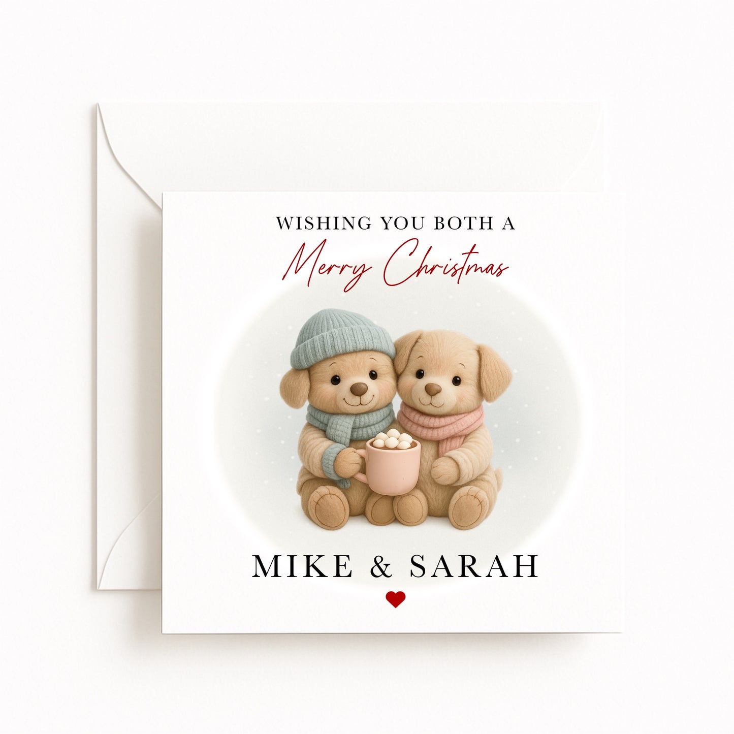 Dogs Couple Christmas Card