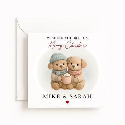 Dogs Couple Christmas Card