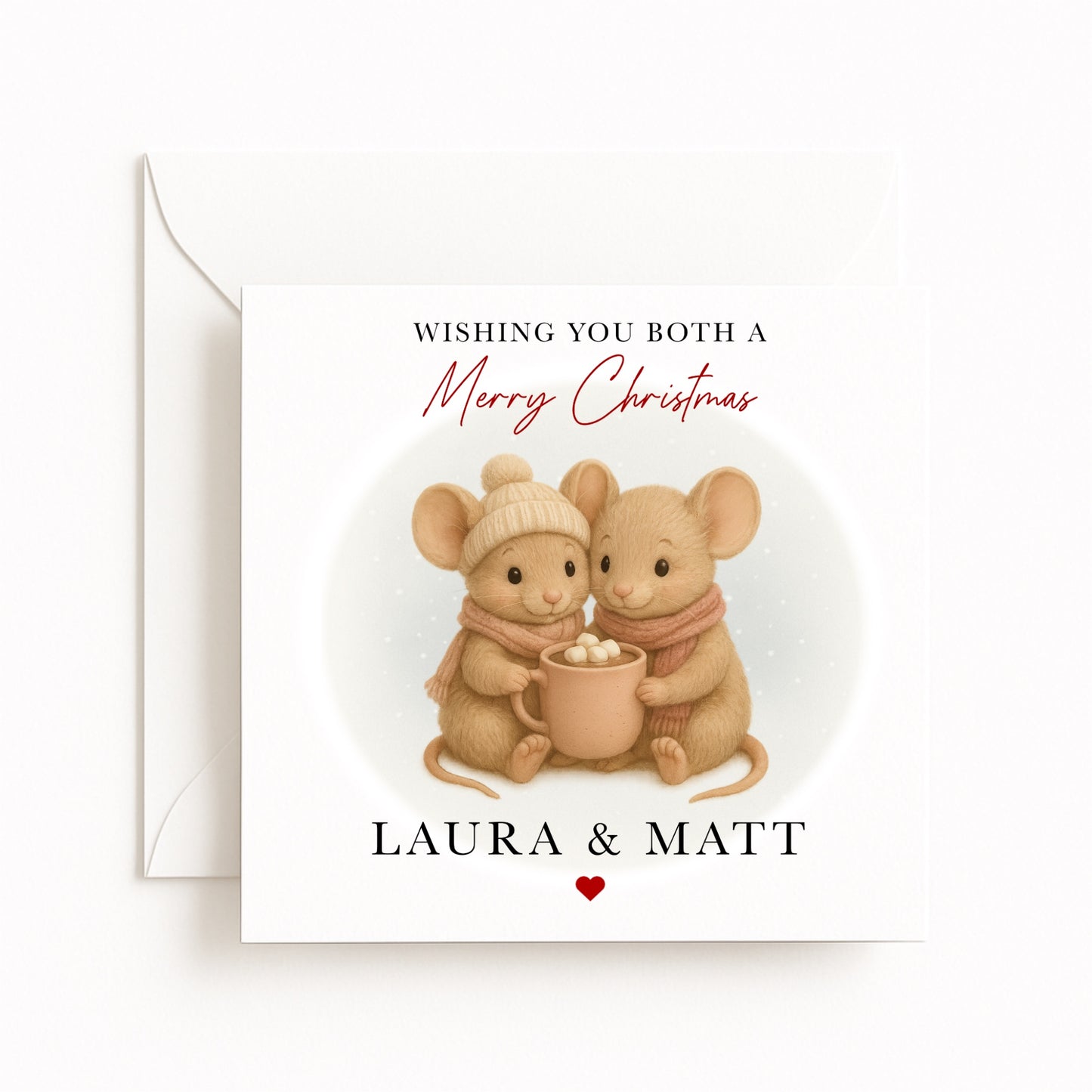Mice Couple Christmas Card