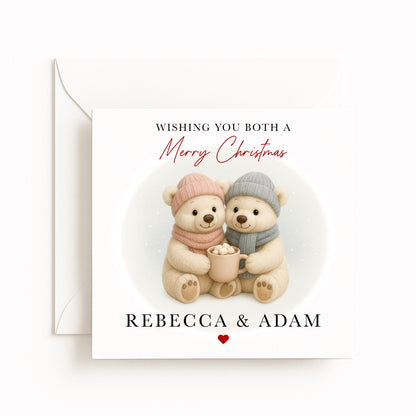 Polar Bears Couple Christmas Card