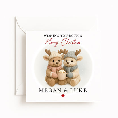 Reindeer Couple Christmas Card