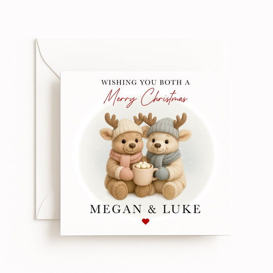 Reindeer Couple Christmas Card