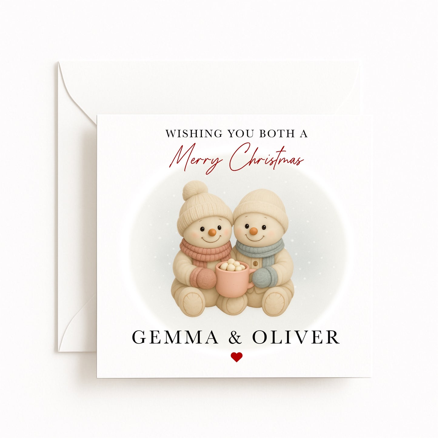 Snowman Couple Christmas Card