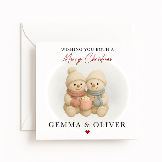 Snowman Couple Christmas Card