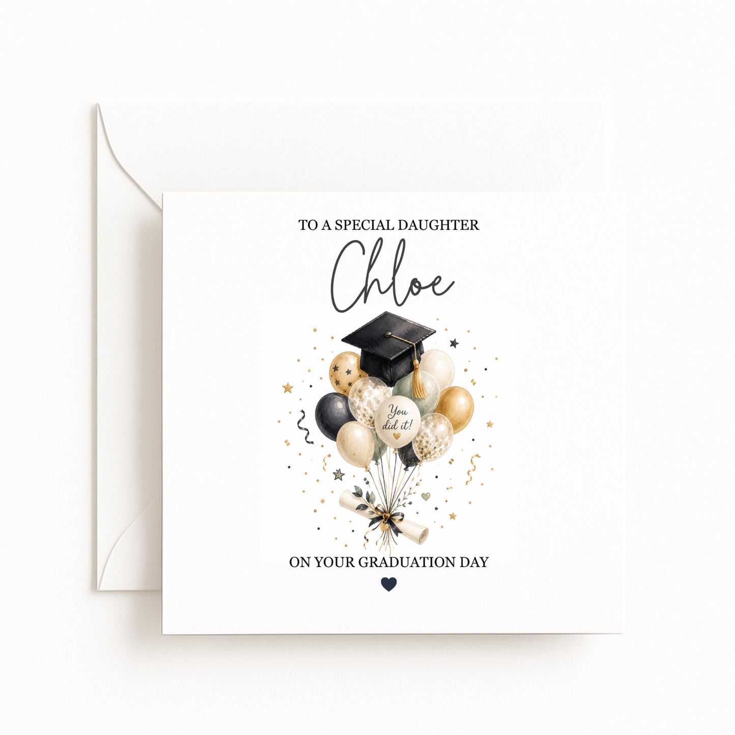 Balloons Personalised Graduation Card