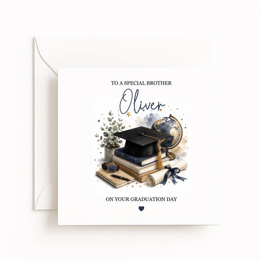 Globe Personalised Graduation Card