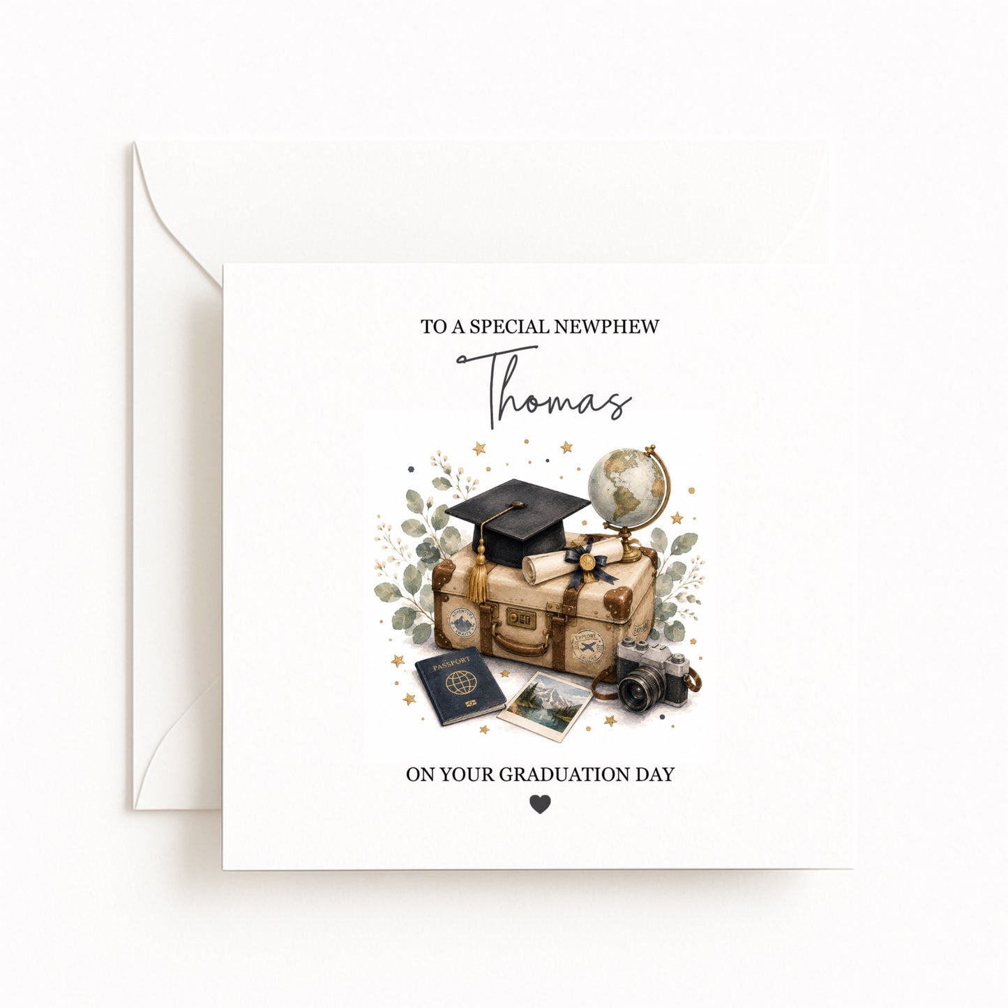 Travel Personalised Graduation Card