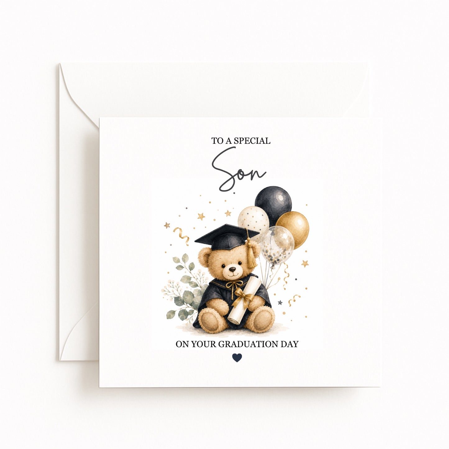 Teddy Bear Personalised Graduation Card