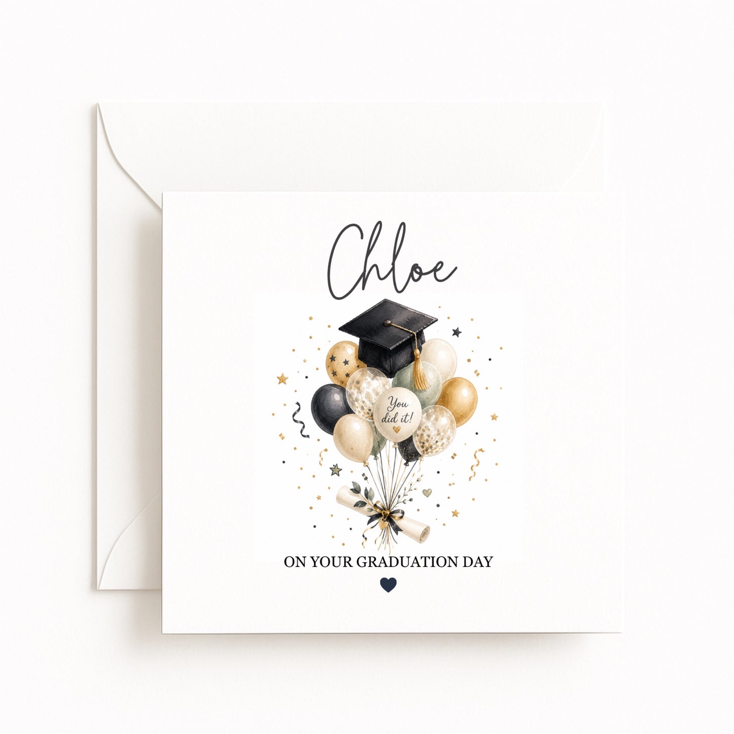 Balloons Personalised Graduation Card