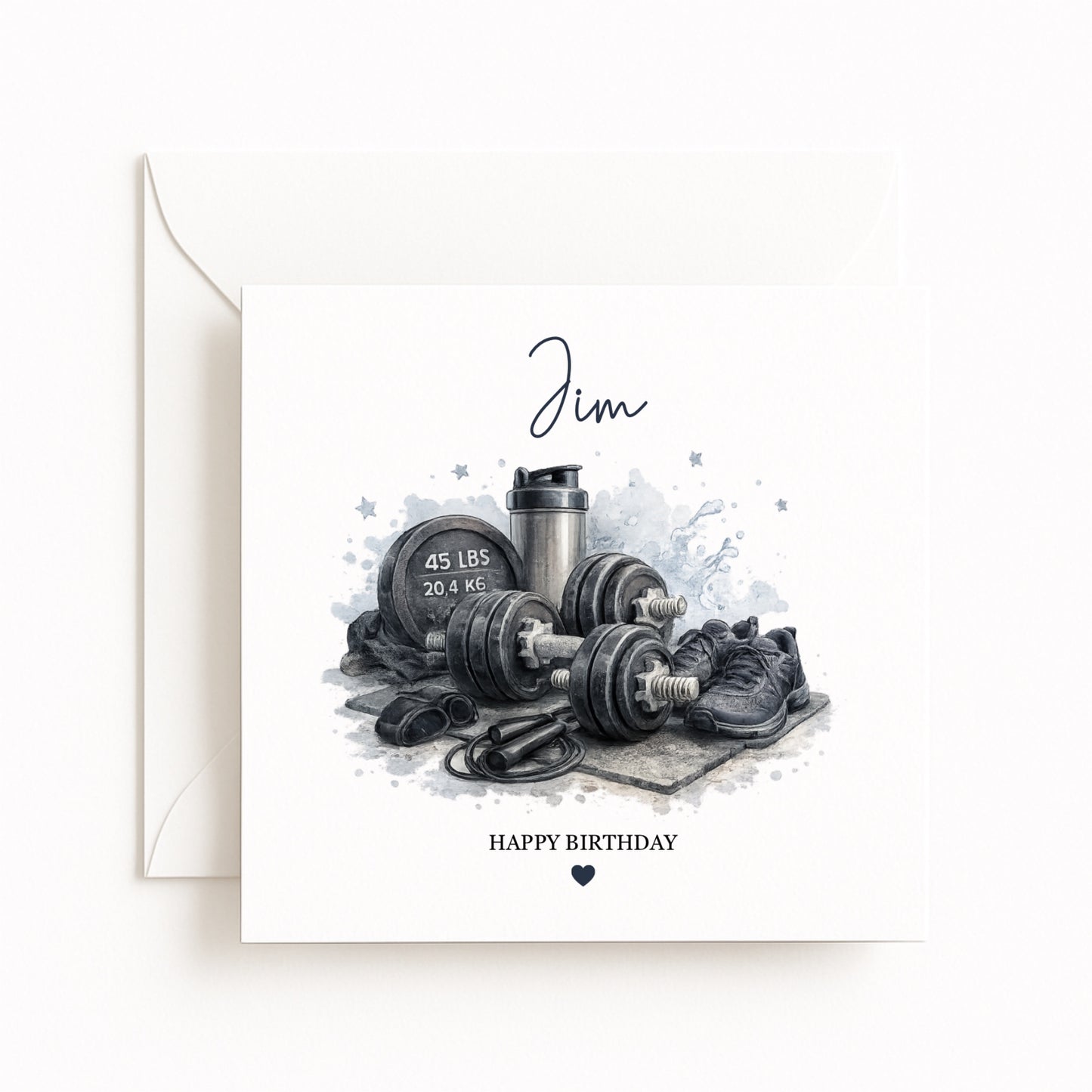 Personalised Gym Birthday Card