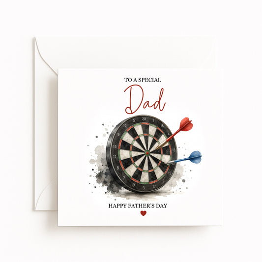 Darts Theme Father’s Day Card