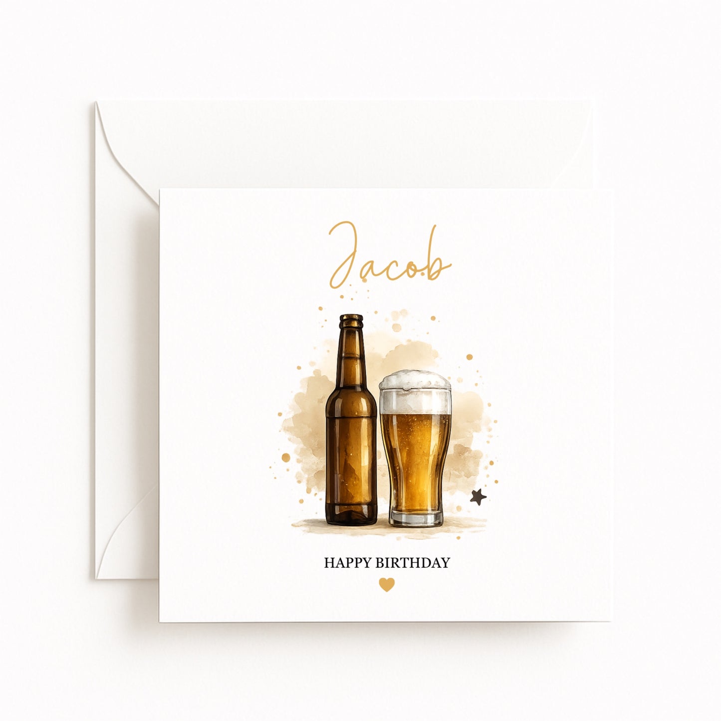 Personalised Beer Birthday Card