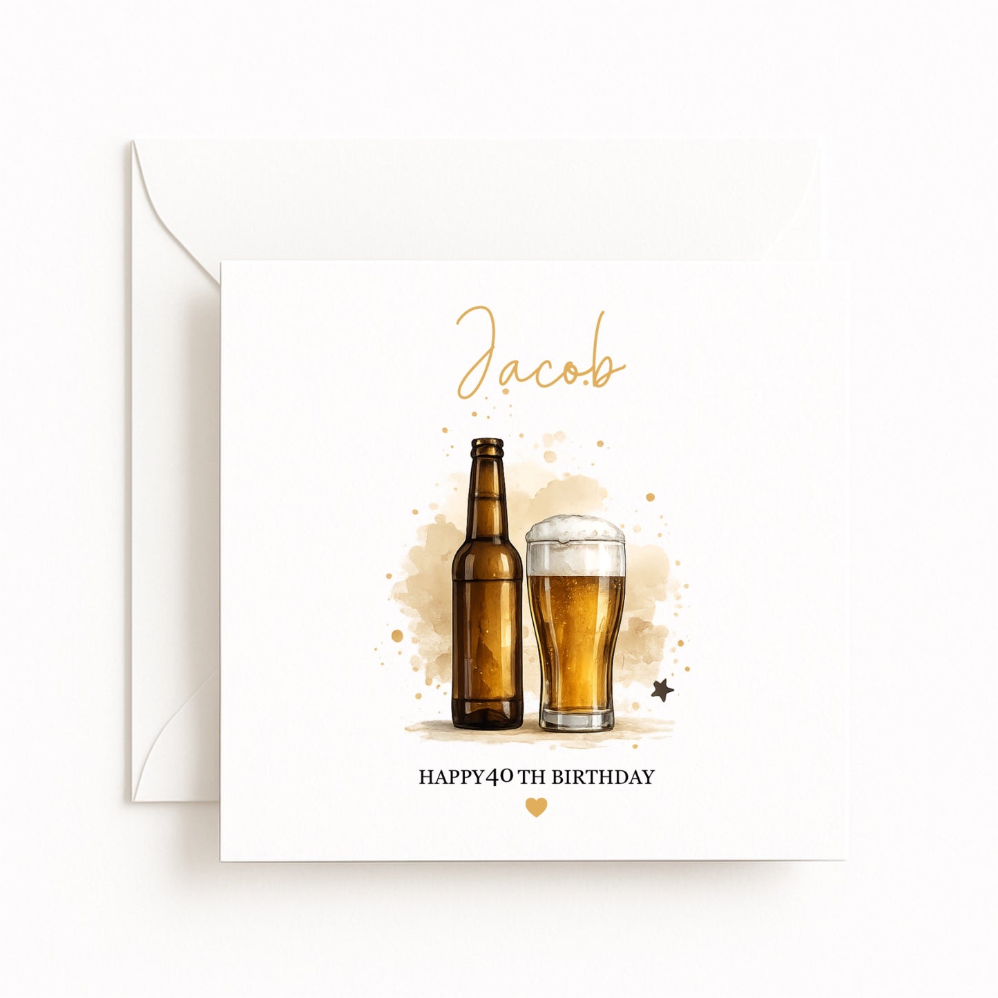 Personalised Beer Birthday Card