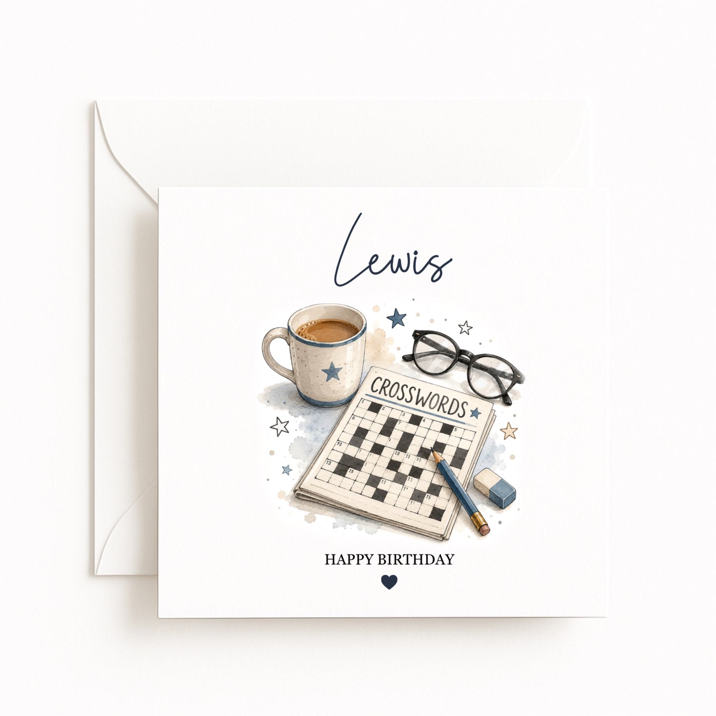 Personalised Crosswords Birthday Card