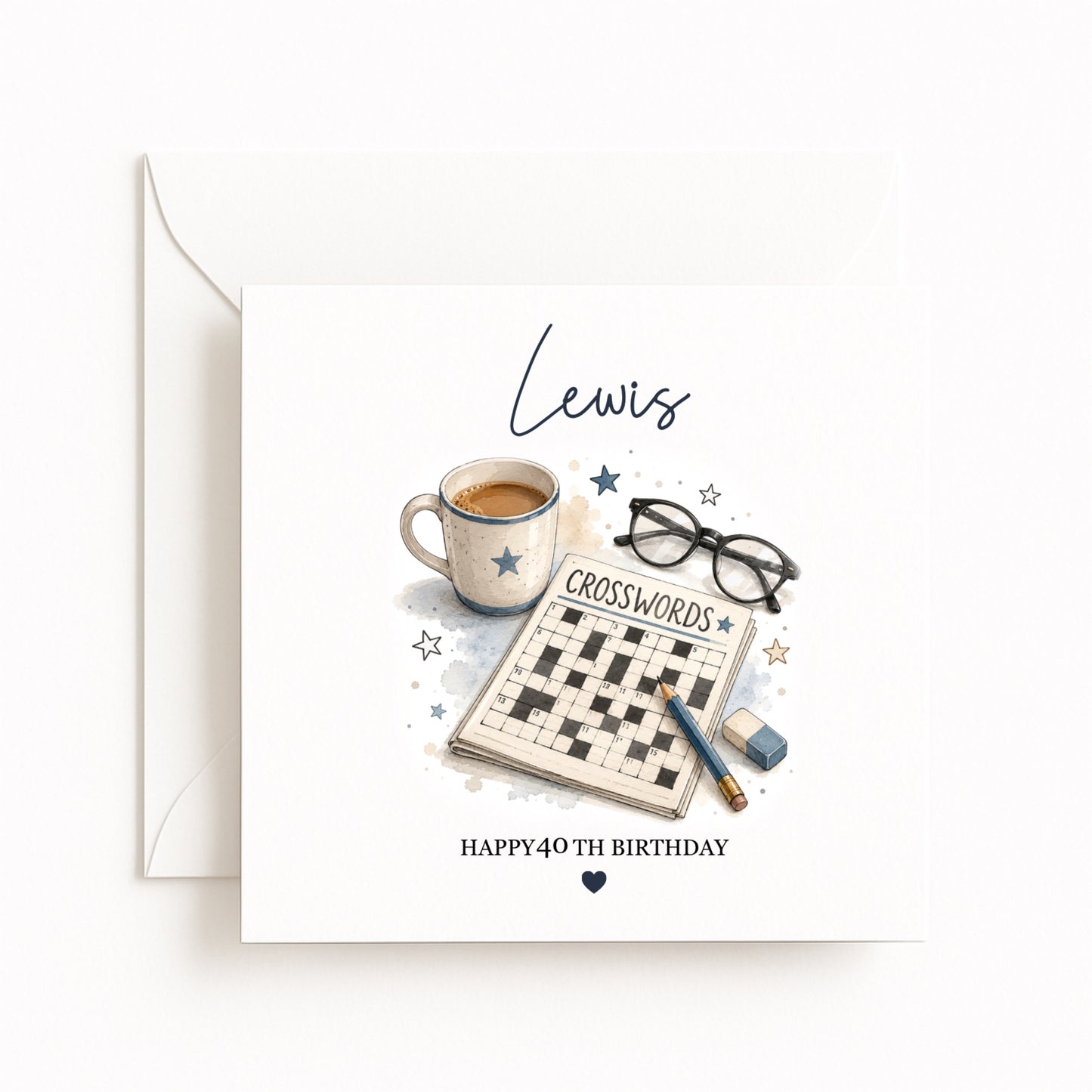 Personalised Crosswords Birthday Card
