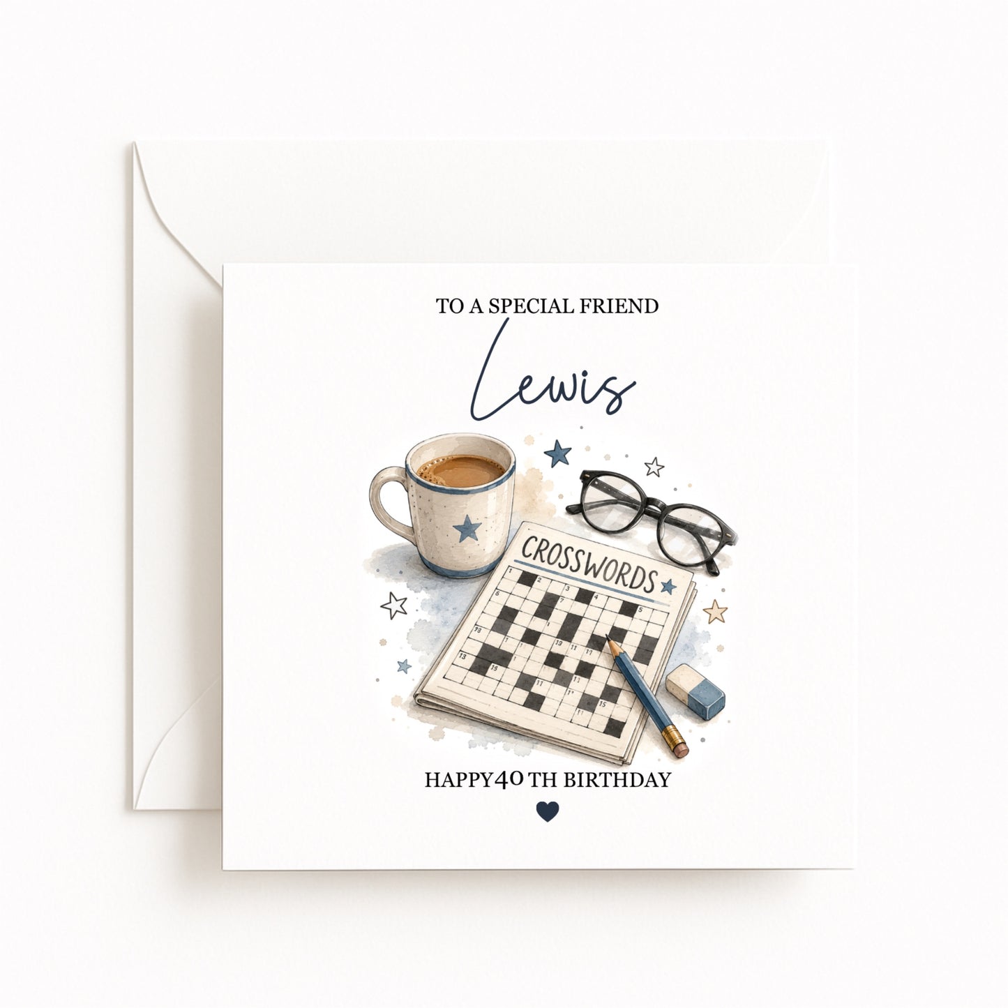 Personalised Crosswords Birthday Card