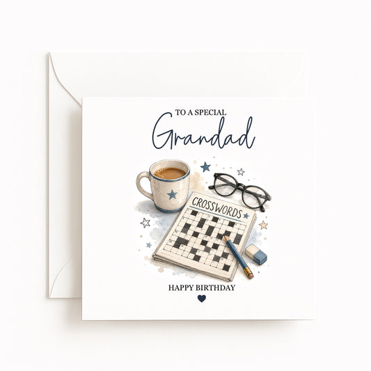 Personalised Crosswords Birthday Card