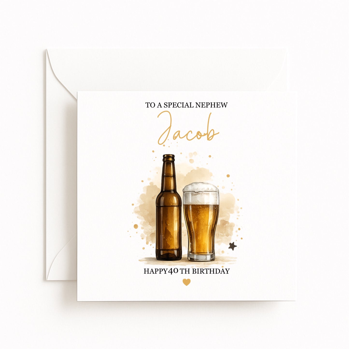 Personalised Beer Birthday Card