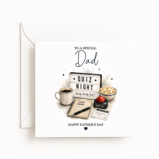 Quiz Night Theme Father’s Day Card
