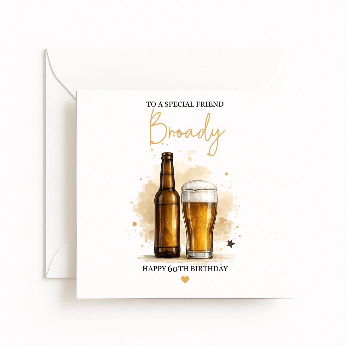 Personalised Beer Birthday Card