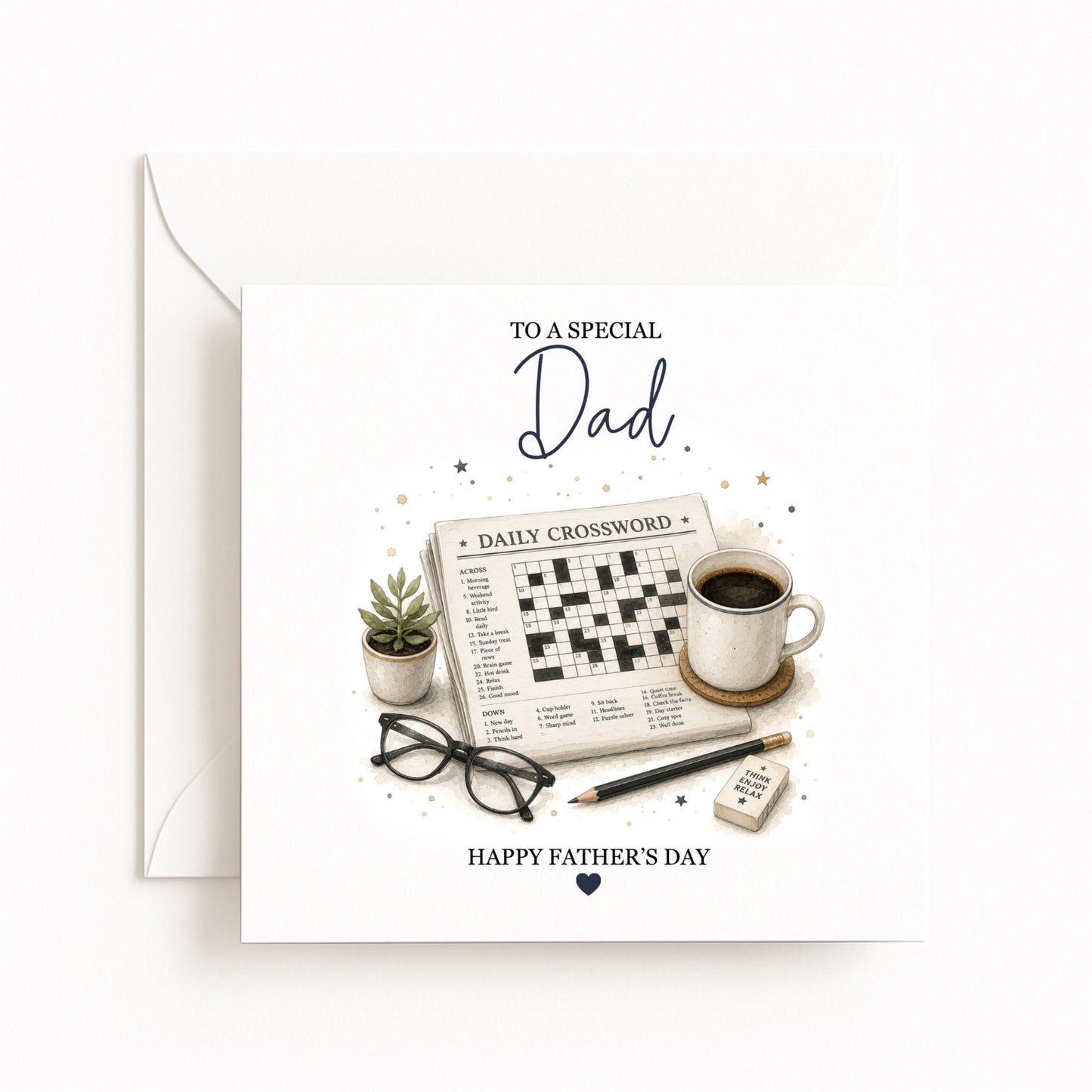 Crossword Theme Father’s Day Card