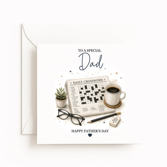 Crossword Theme Father’s Day Card