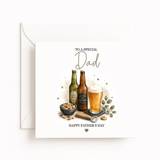 Beer Lover Theme Father’s Day Card