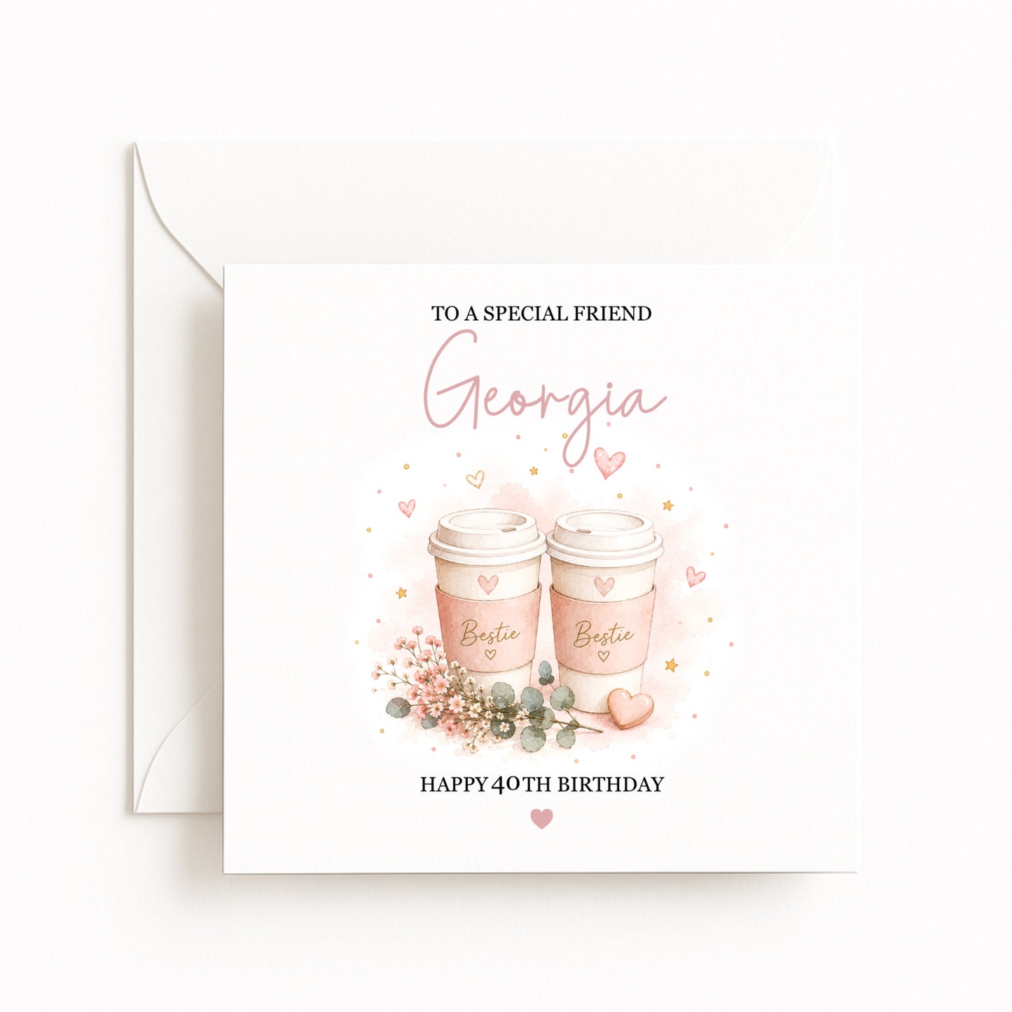 Bestie Cups Birthday Card