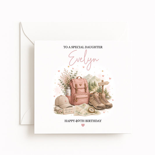 Hiking Birthday Card